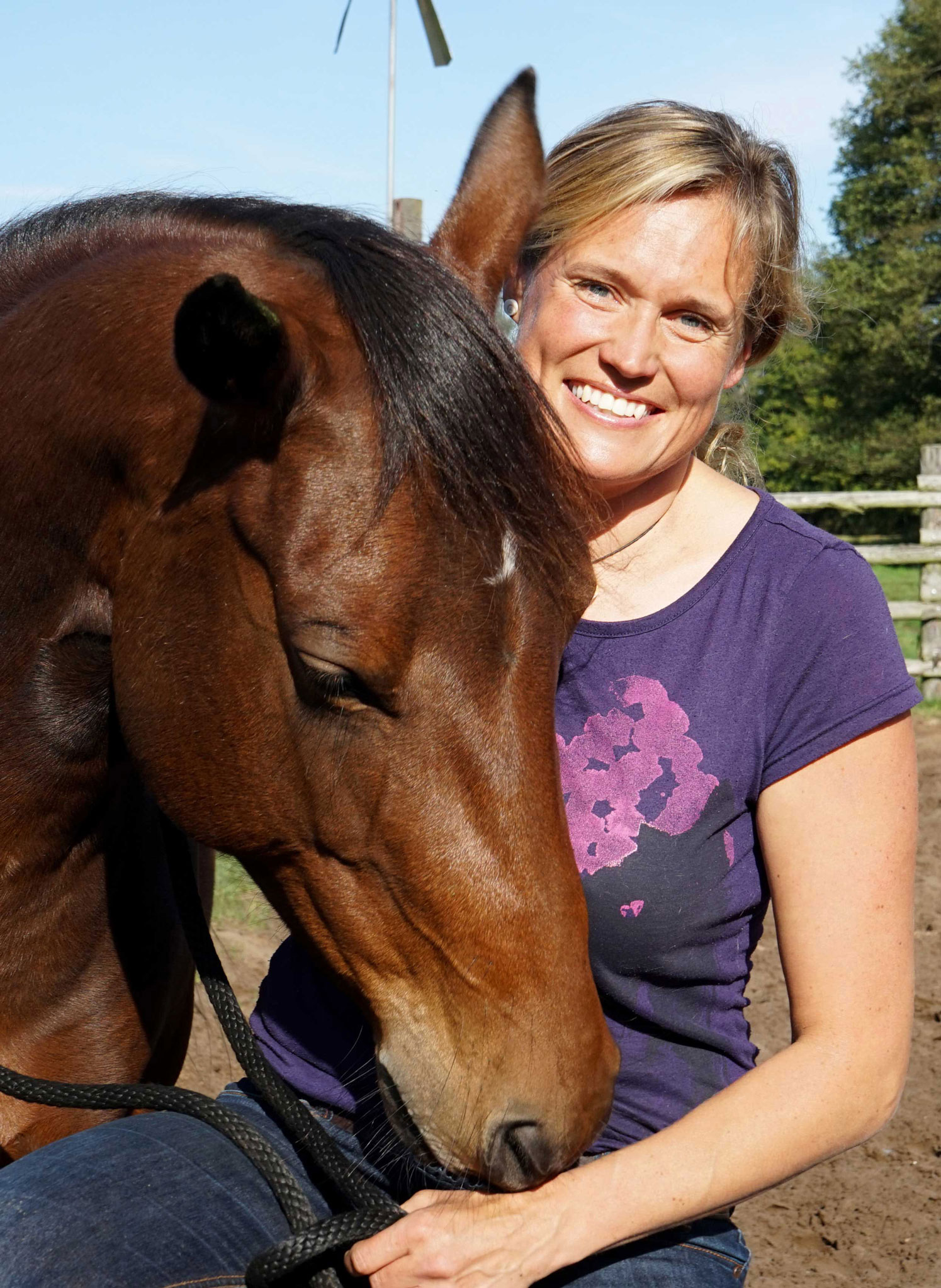 dr Christiane Hagen mit Quarterhorse Stute Cat.